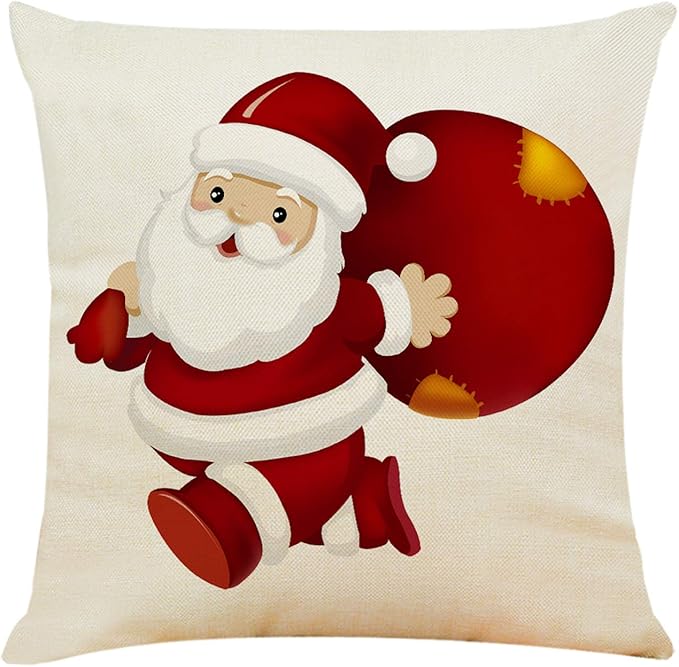 4PCS 18"x18" Throw Pillow Covers Christmas Deco