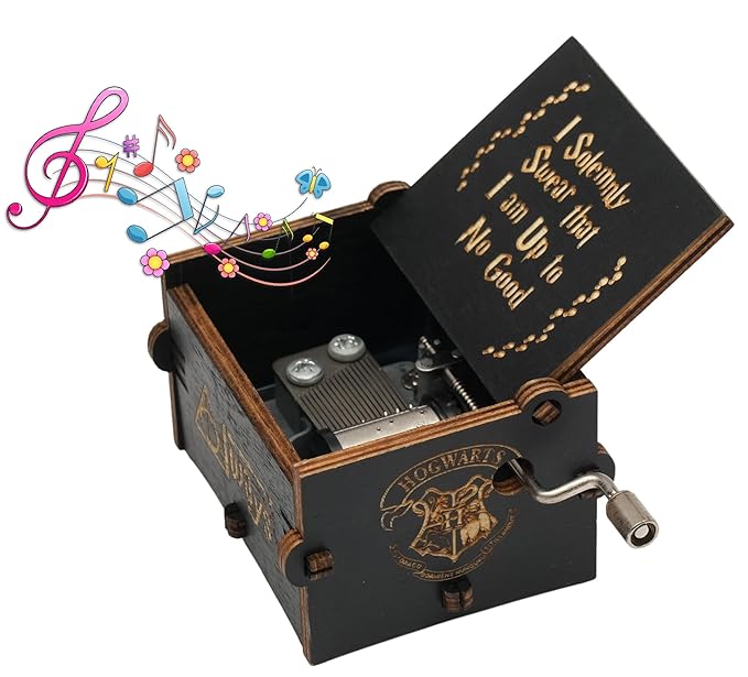 Hand Cranked Wooden Music Box