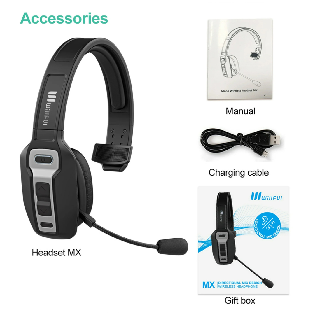 Bluetooth Headset with Noise Cancelling Microphone