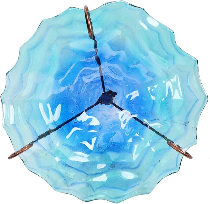 Outdoor Garden Bird Bath Glass Feeder