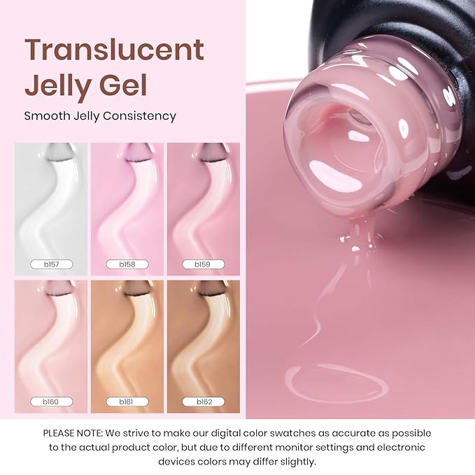 Gel Nail Polish Set, 6 Colors