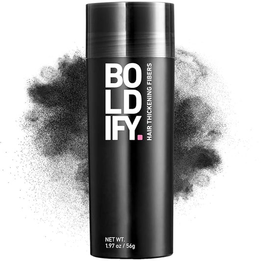 BOLDIFY Hair Fibers (56g) Fill In Thinning and Fine Hair (Black)