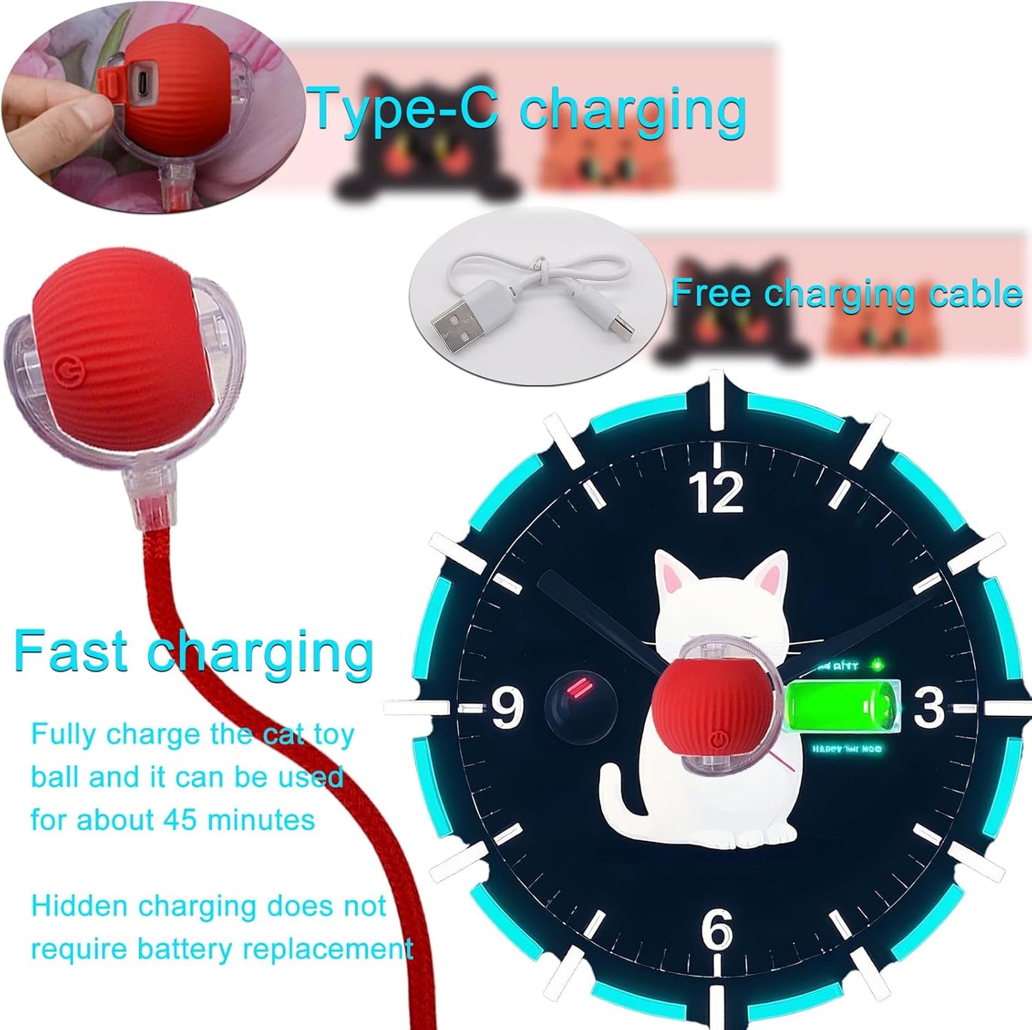 Automatic Moving Smart Cat Ball