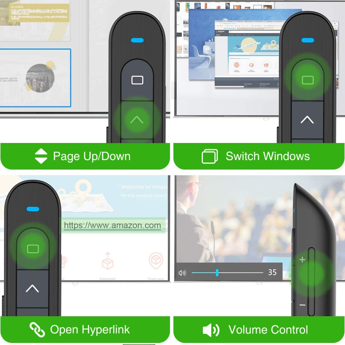 Rechargeable Presentation clicker & Pointer