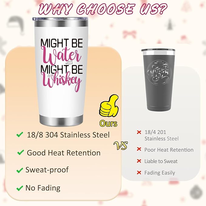 Might Be Whiskey Funny Tumbler 20 oz