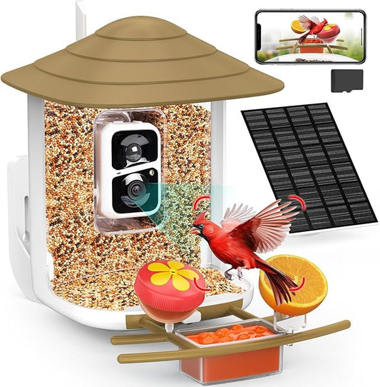 Bird Feeder with Camera 2K HD