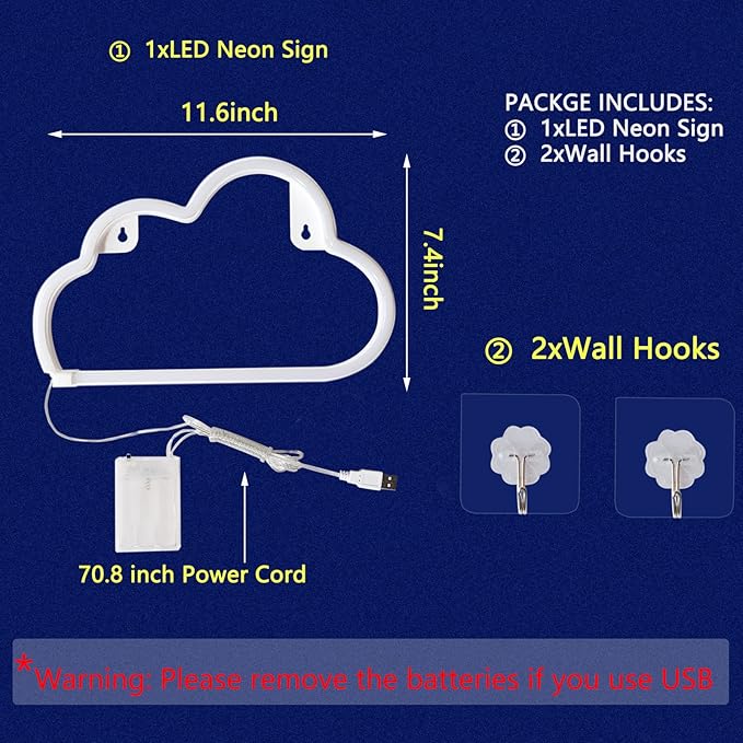 LED Cloud Neon Light