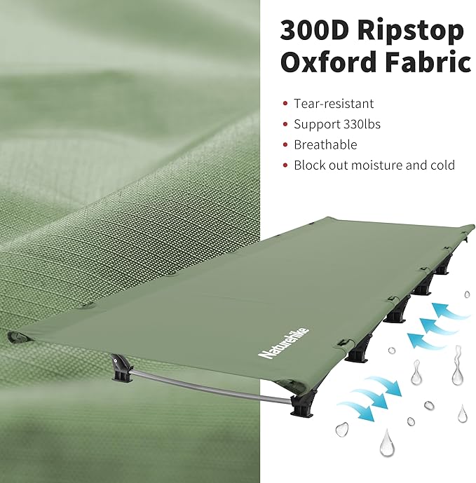 Ultralight Camping Cot Supports upto 330lbs