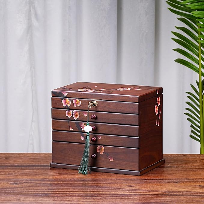 Wooden Jewelry Boxes with Lock & Key