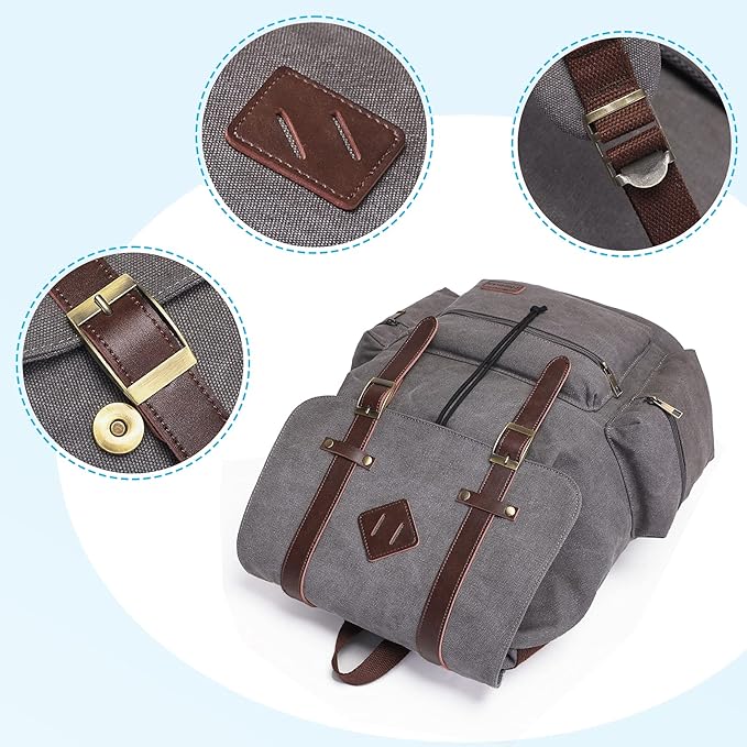 Modoker Vintage Rucksack Travel Backpack