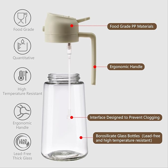 16oz/470ml Oil Dispenser and Sprayer