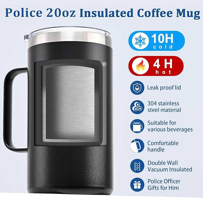 Can't Fix Stupid 20oz Coffee Mug, Police Officer