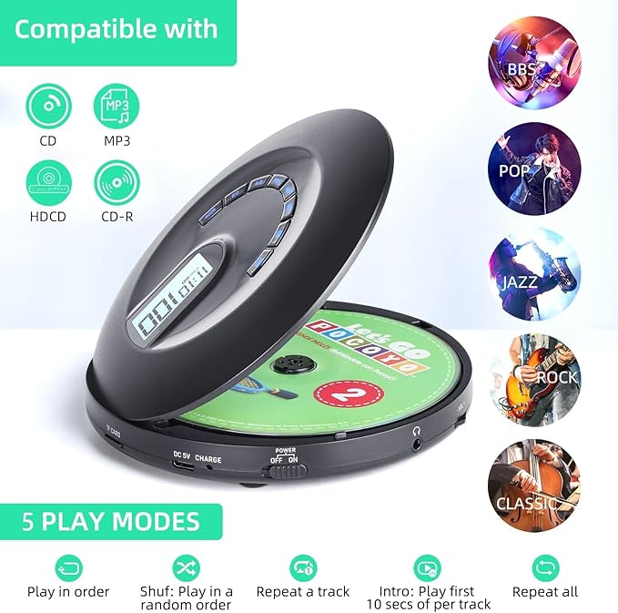 Rechargeable Portable CD Player