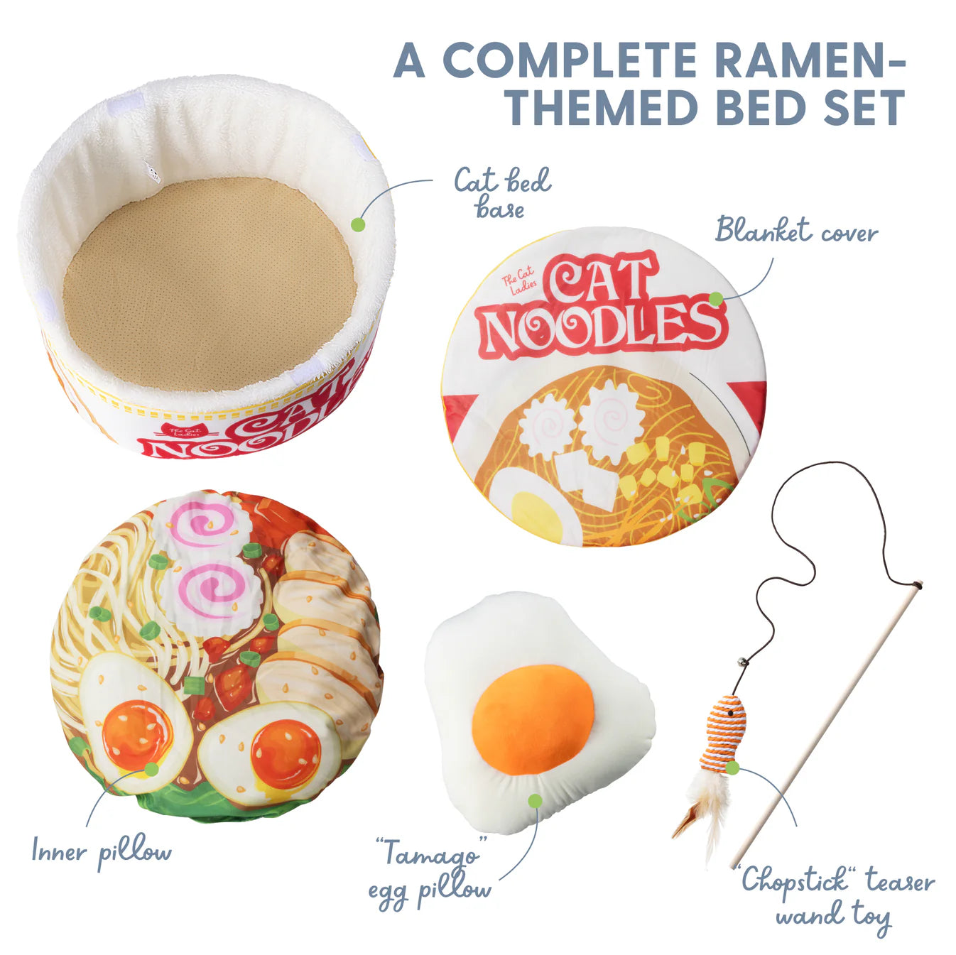 Ramen Noodle Themed Cat Bed