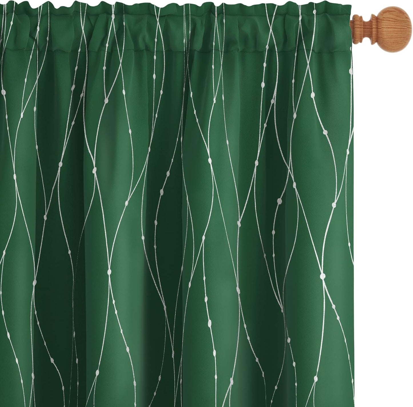 Dark Forest Green  Blackout Curtains - W52in x L45in