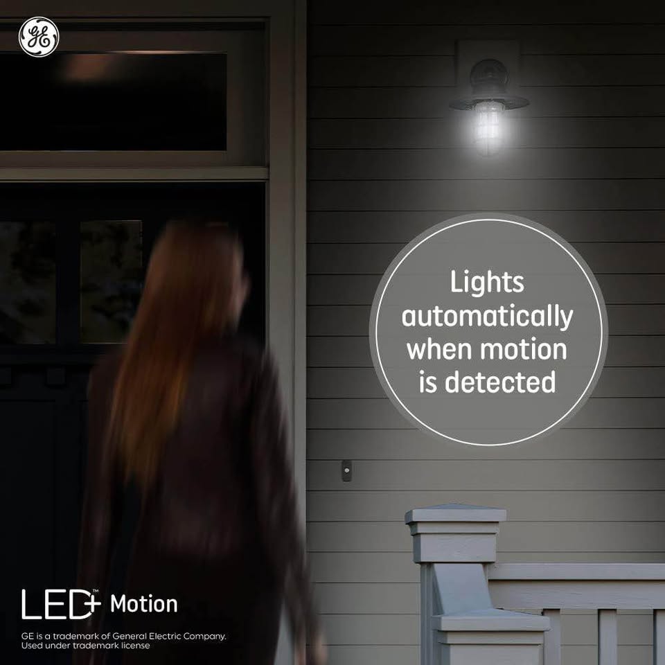 GE 180-Degree 250W Motion Activated Flood Lights