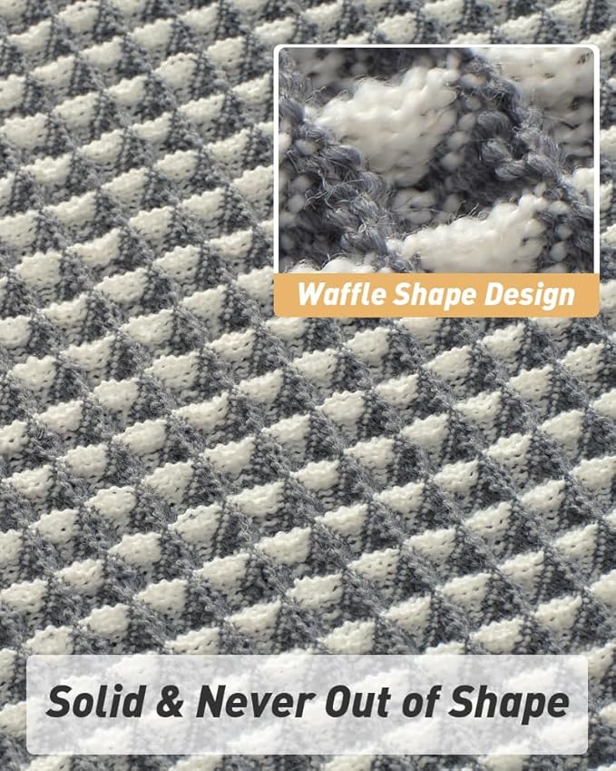 2x4ft Nonslip Waffle Runner Rug