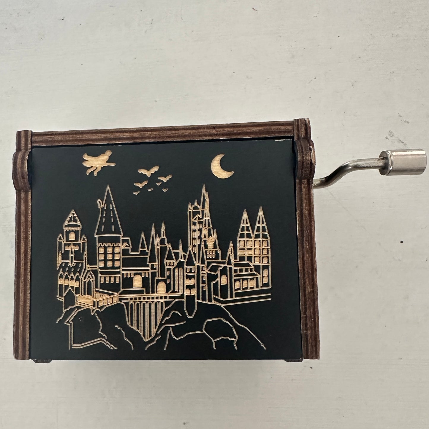 Hand Cranked Wooden Music Box