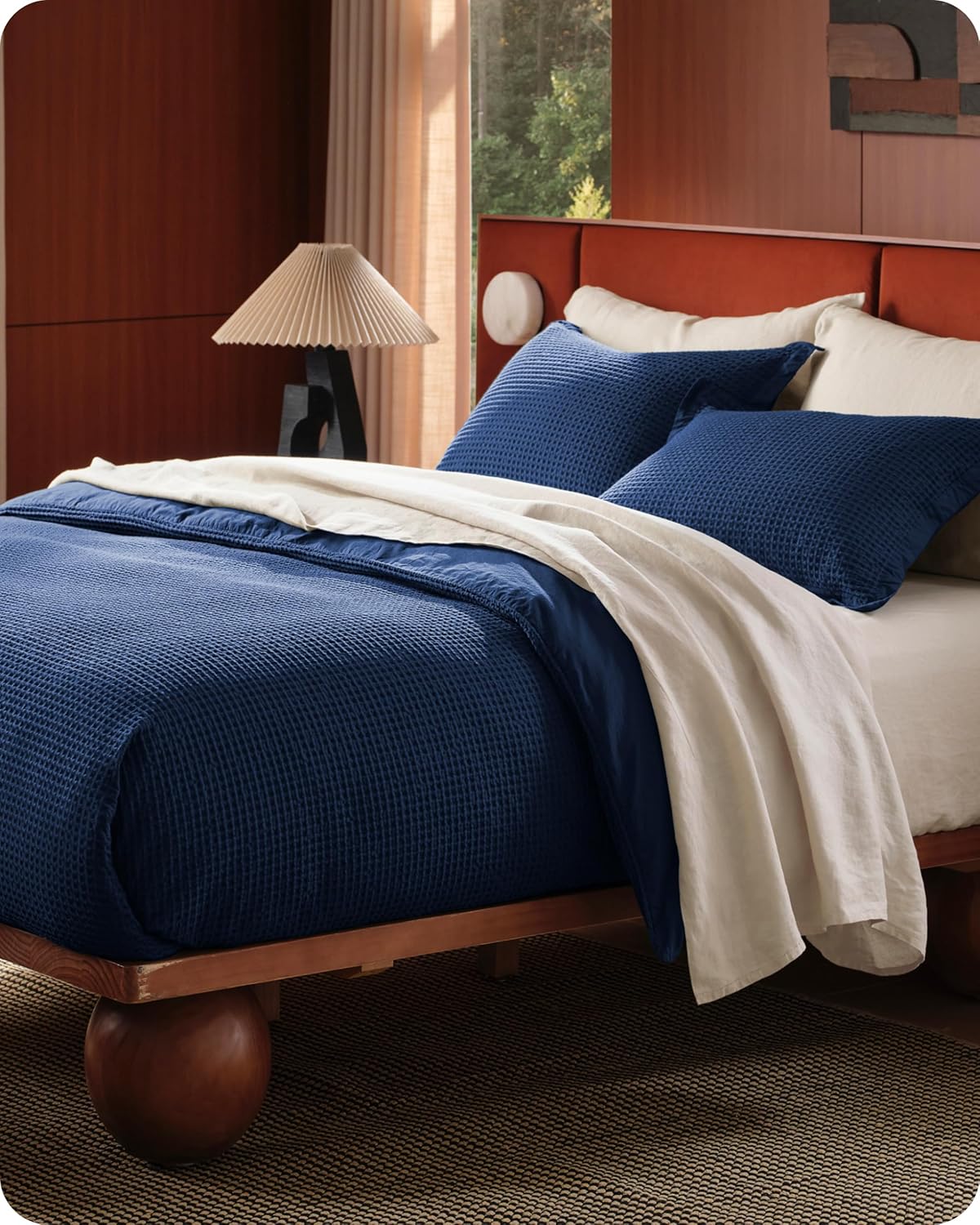 Bedsure Waffle Weave 3pc Duvet Cover Set - King | No Comforter