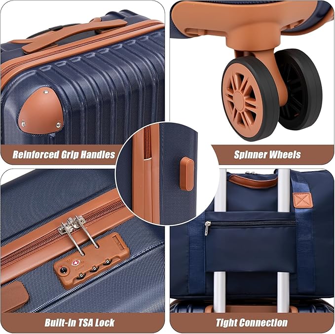 20in 3pc Luggage Set - Navy Blue