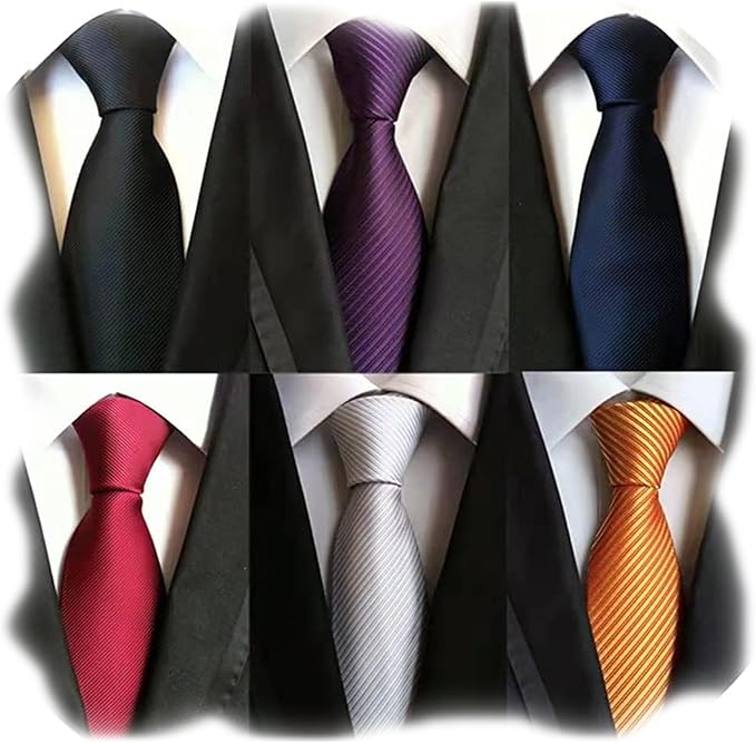 6 PCS Men's Woven Jacquard Neck Ties