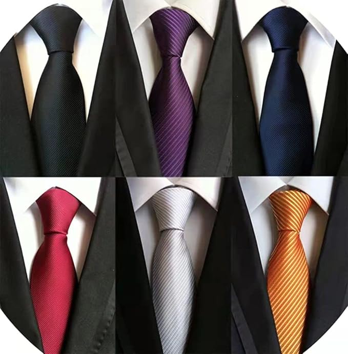 6 PCS Men's Woven Jacquard Neck Ties