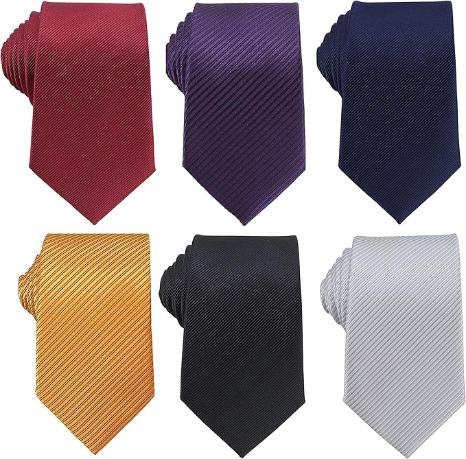 6 PCS Men's Woven Jacquard Neck Ties