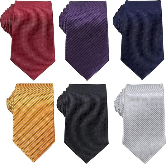6 PCS Men's Woven Jacquard Neck Ties