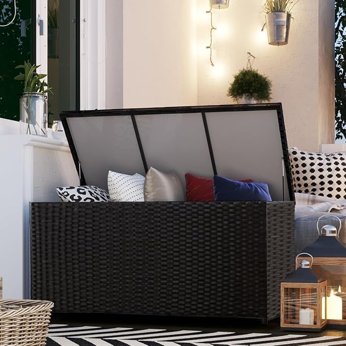 Outdoor Wicker Storage Box