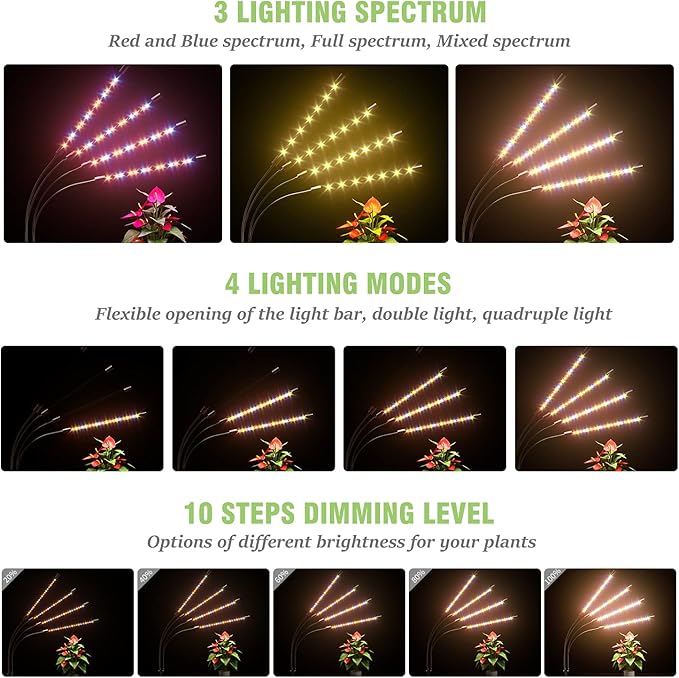 Indoor Plant Grow Light with Stand