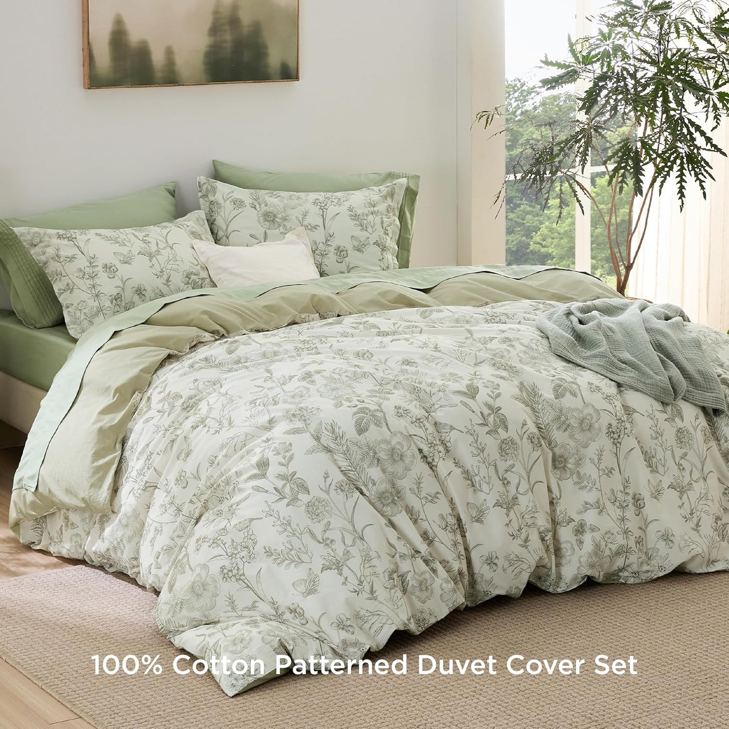 Bedsure 3pc Duvet Cover Set Queen Size | No Comforter