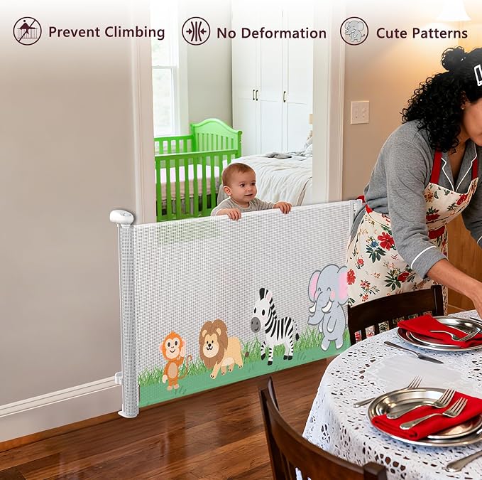 Retractable Baby Gate - 33" Tall [Extra Wide]