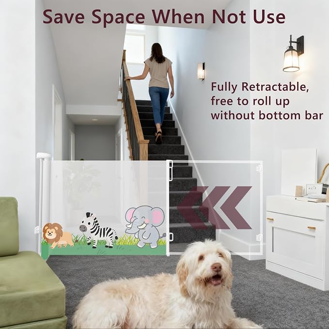 Retractable Baby Gate - 33" Tall [Extra Wide]