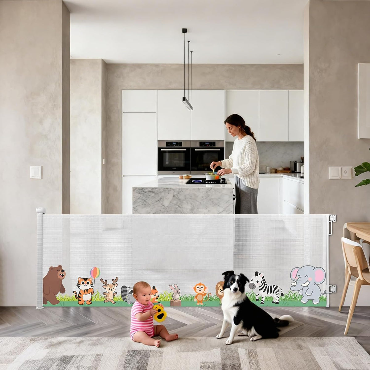 Retractable Baby Gate - 33" Tall [Extra Wide]