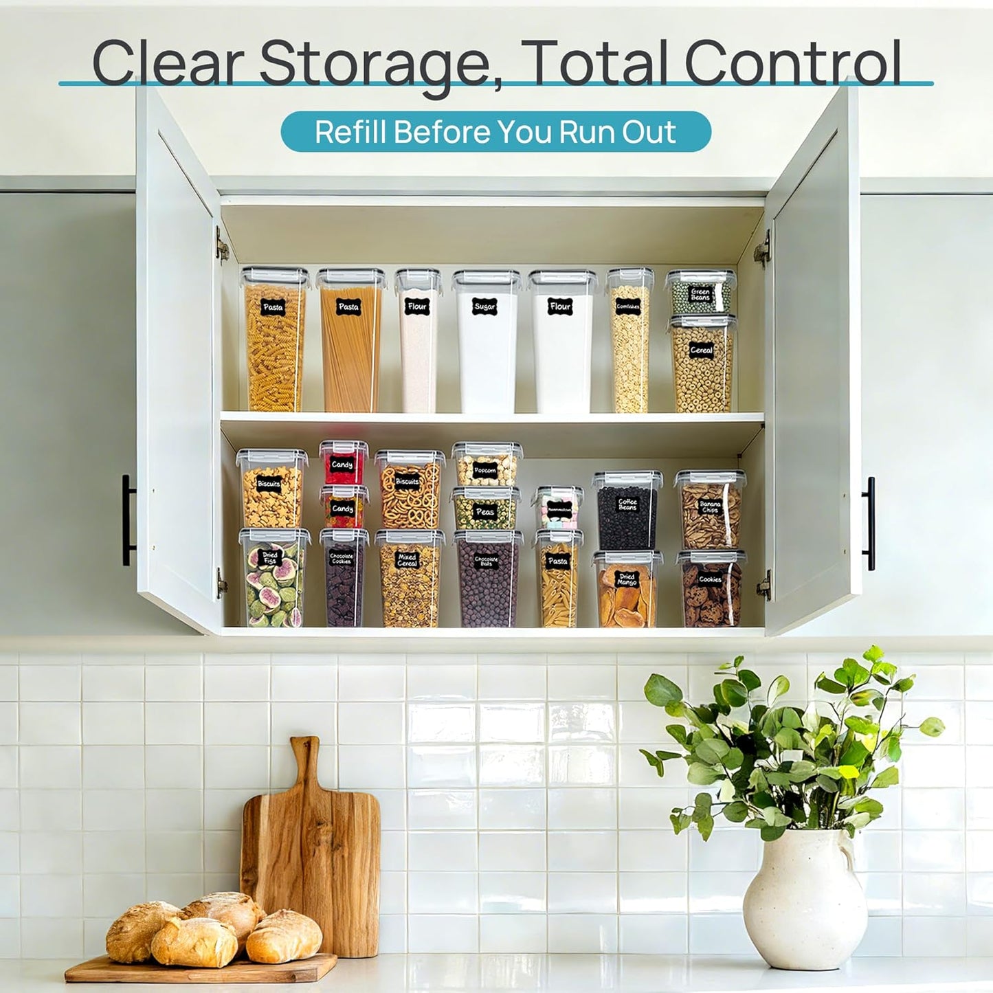 24pcs Airtight Food Containers