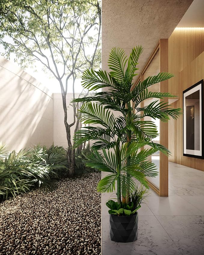 78in Golden Cane Artificial Palm Tree