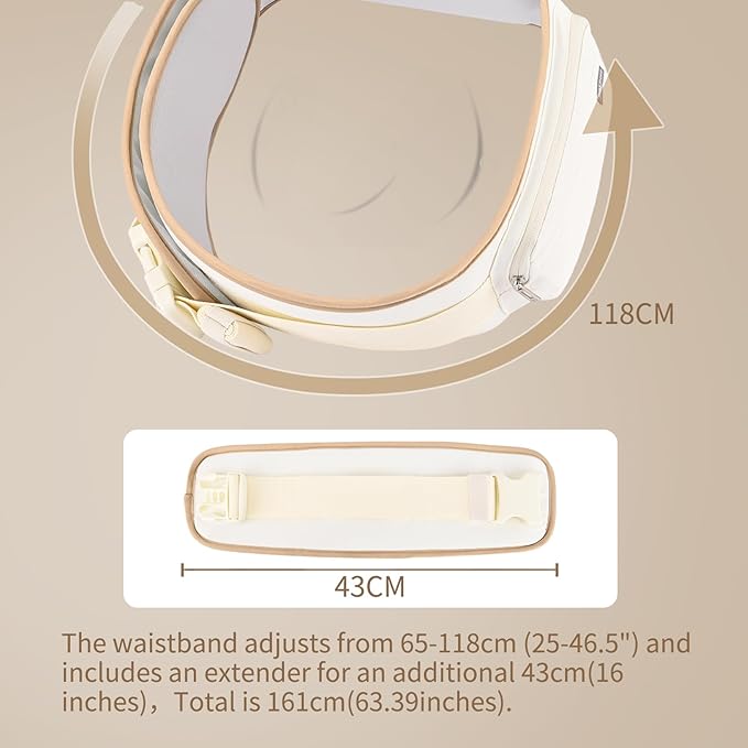 Bebamour Baby Carrier with Hip Seat for 0-36 Months | Khaki