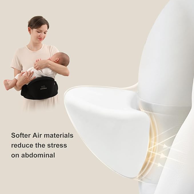 Bebamour Baby Carrier with Hip Seat for 0-36 Months | Khaki