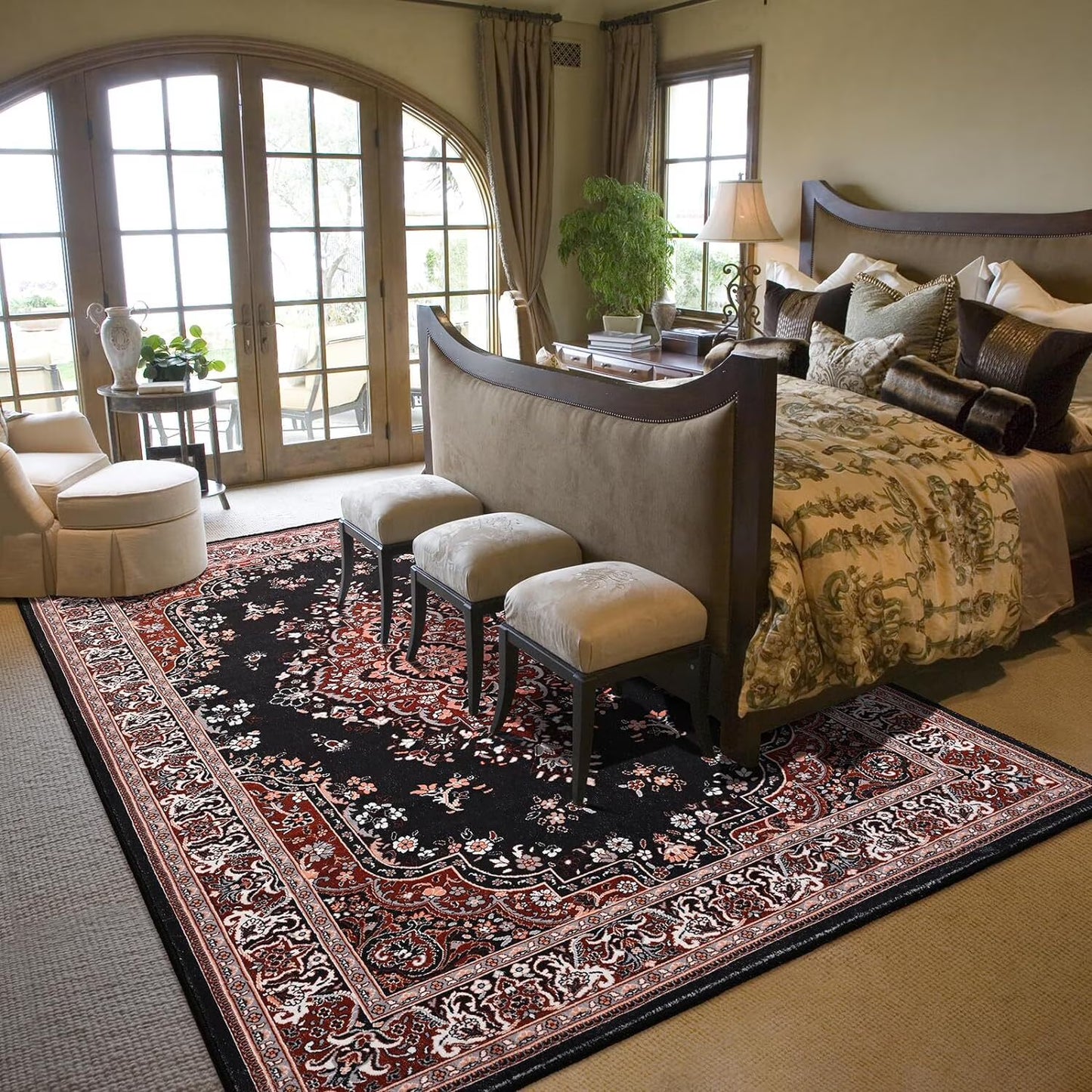 4x6ft Washable Vintage Style Area Rug [Low Pile]