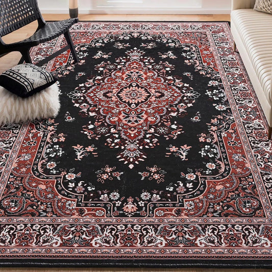 4x6ft Washable Vintage Style Area Rug [Low Pile]