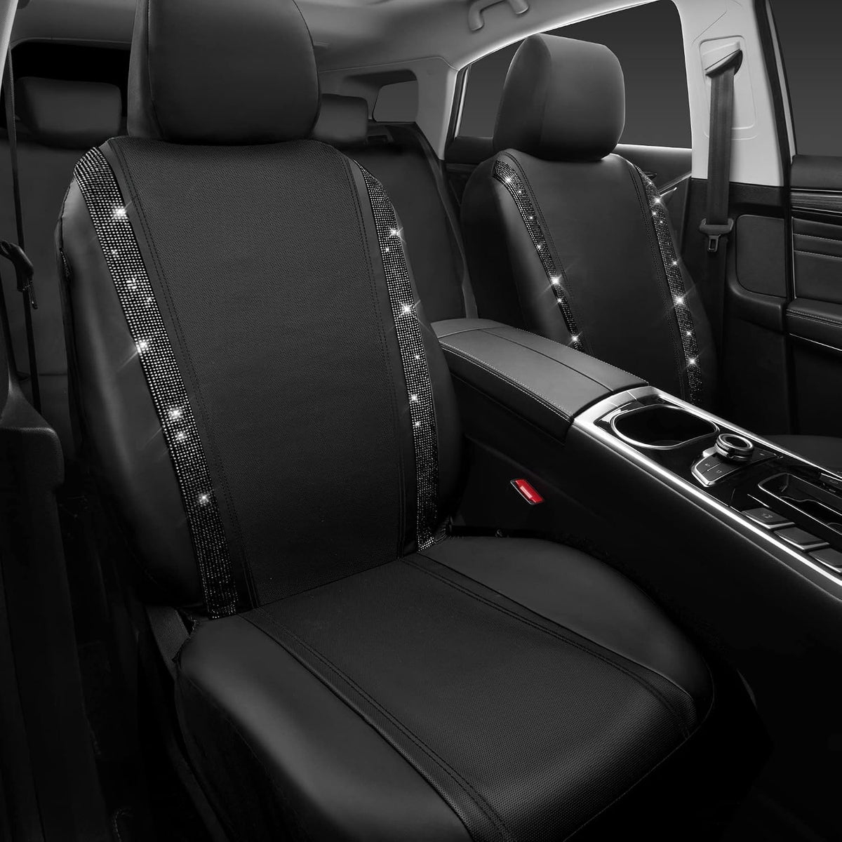 Faux Leather Universal Fit Car Seat Covers - Black