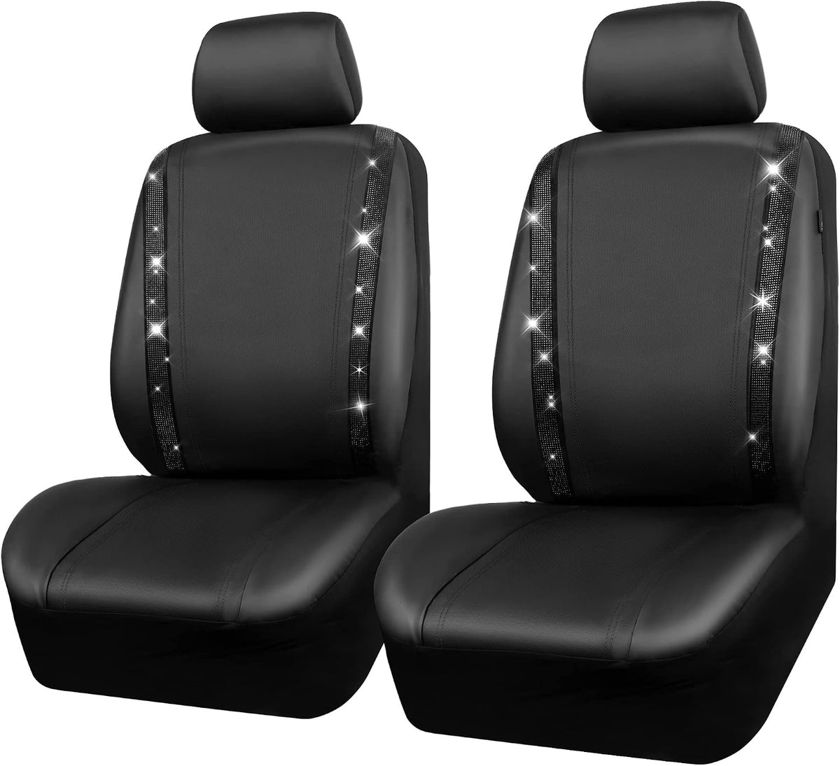 Faux Leather Universal Fit Car Seat Covers - Black