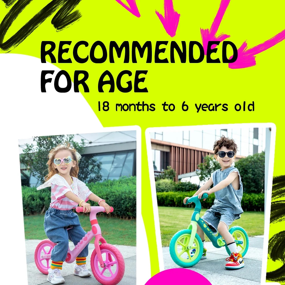 Kids Balance Bike - Dino Theme | No Pedals