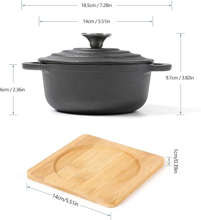 Mini Cast Iron Pre Seasoned - 5.5" Diameter
