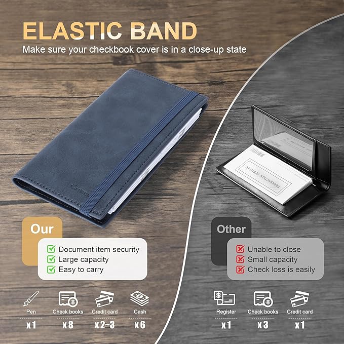 CASMONAL Checkbook Covers RIFD