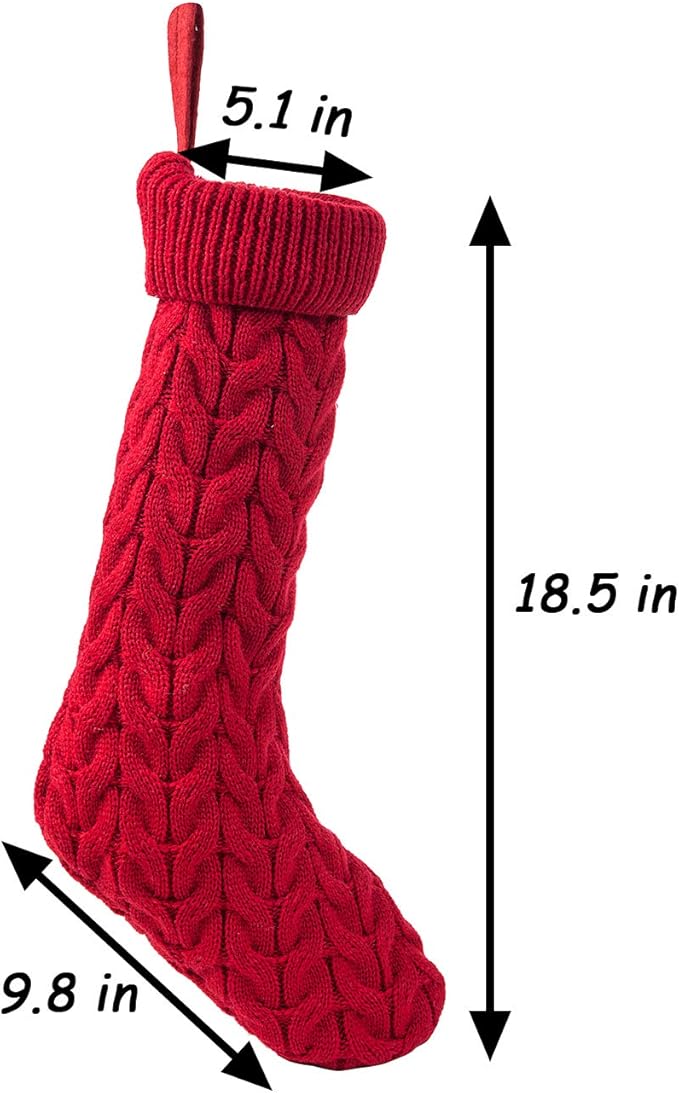 18.5" Knitted Christmas Stockings