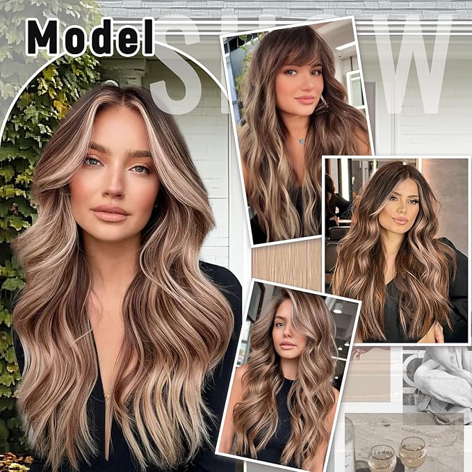 20in Synthetic Clip in Hair Extensions 6pc - Golden Brown