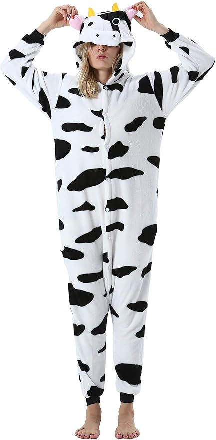 Unisex Adult Cow Halloween Jumpsuit size Medium