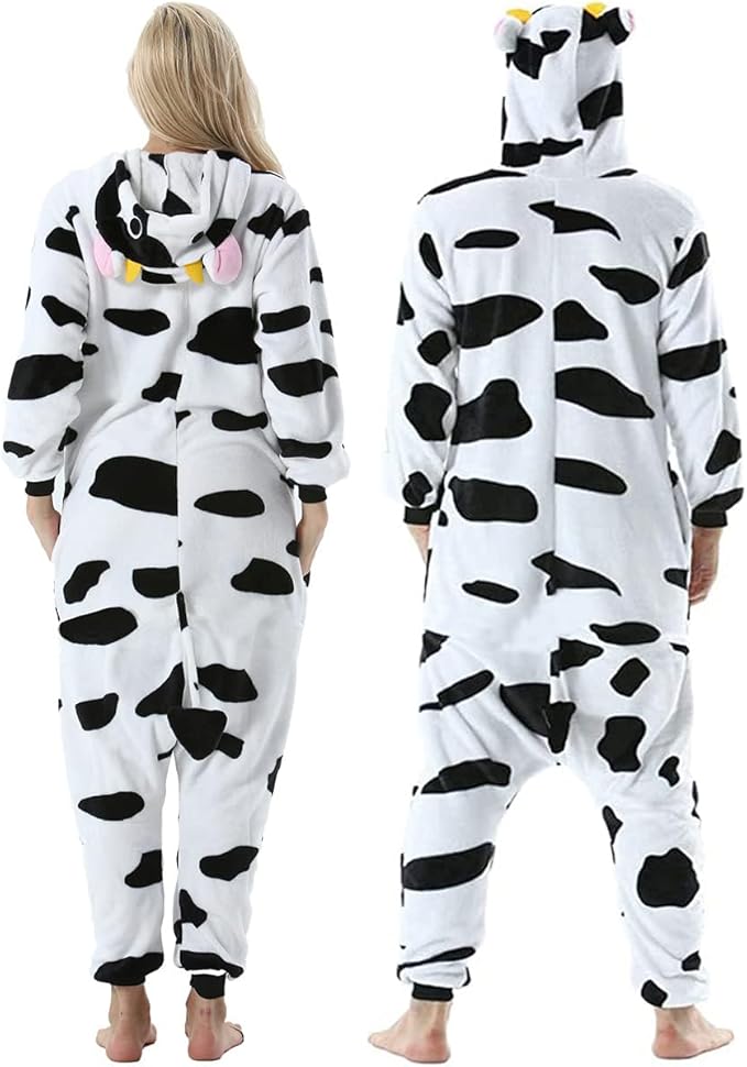 Unisex Adult Cow Halloween Jumpsuit size Medium
