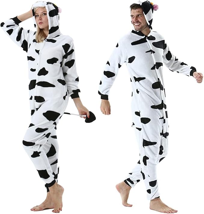 Unisex Adult Cow Halloween Jumpsuit size Medium
